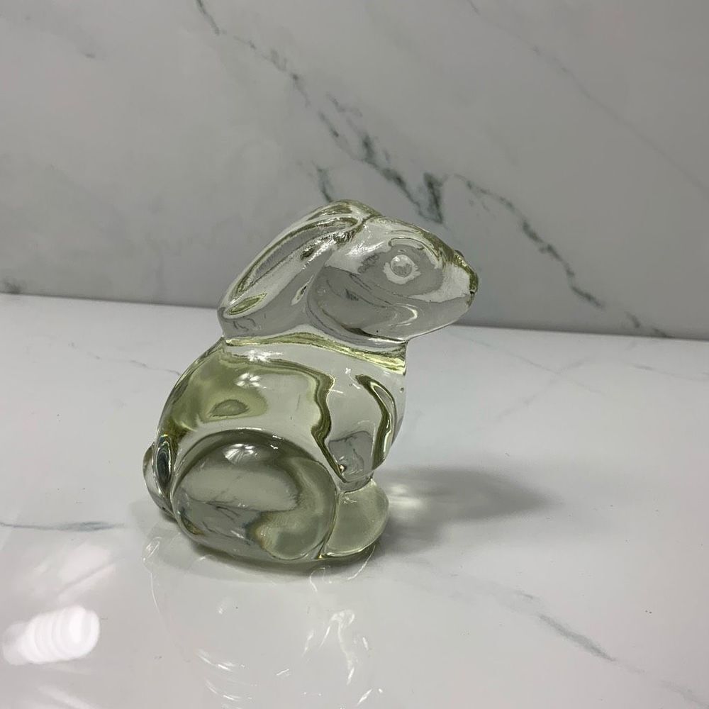 VINTAGE Hand Blown Glass Bunny